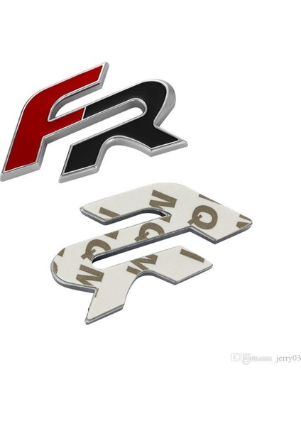 Seat Leon Fr 3D Metal Arma Amblem Logo Arka Siyah - Kırmızı
