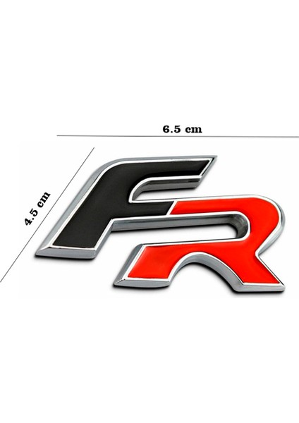 Seat Leon Fr 3D Metal Arma Amblem Logo Arka Siyah - Kırmızı
