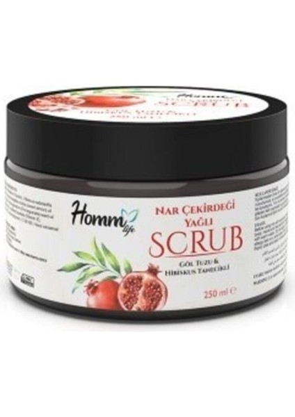 Homm Life Nar Çekirdeği Yağlı Bitki Tanecikli Scrub Krem 250 ml