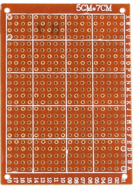 5X7cm Bakır PCB Prototip Kartı (Tek Taraflı)