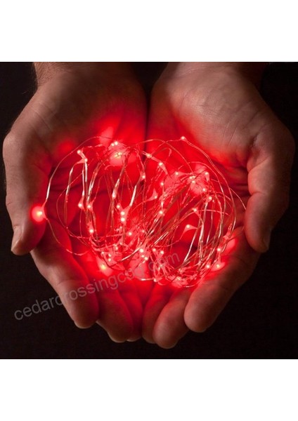 Vıp 10 Metre Pilli Kırmızı LED Işık Kırmızı Pilli Işık Battery Red LED Light Yılbaşı Ağacı Işığı modelleri