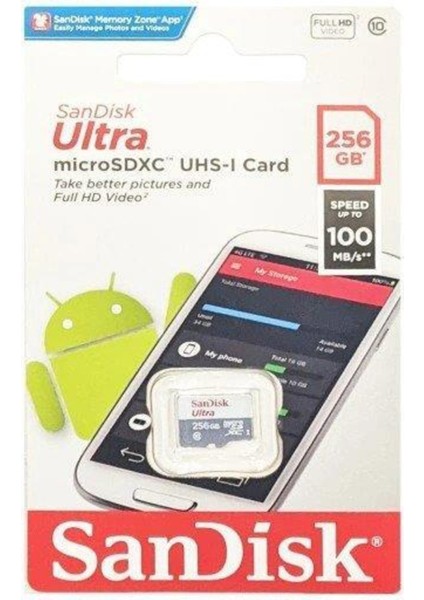 Ultra MicroSDXC 256GB Hafıza Kartı Class 10 UHS-I Hızlı Veri Transferi Geniş Uyumluluk modelleri