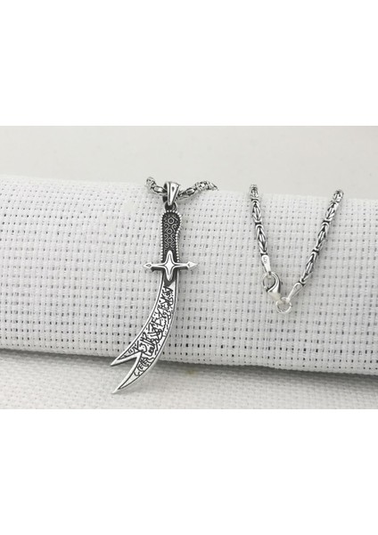 Zülfikar Kılıç Tasarımlı Kral Zincirli 925 Ayar Gümüş Kolye modelleri