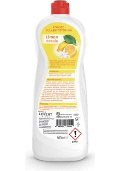 Bulaşık Deterjanı Limon Kokulu 675 ml x 2 Adet fiyatları