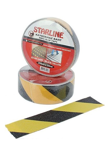 Kaydırmaz Bant 25MMX15MT Sarı/siyah