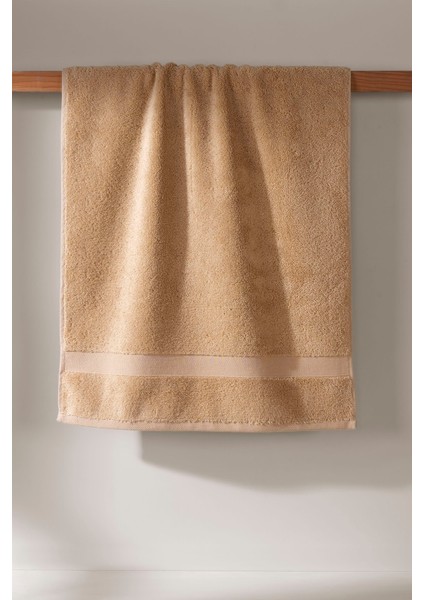 Luxe Pamuk Yüz Havlusu Tütün 50x90
