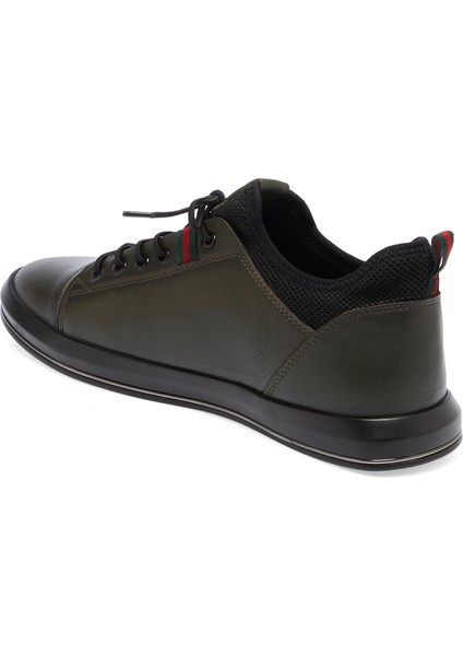Yeşil Hakiki Deri Erkek Sneaker - E23S1AY56401-H48