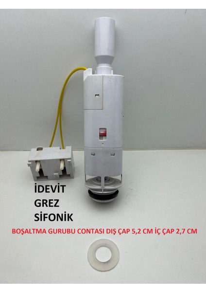 Idevit Gömme Rezervuar Boşaltma Gurubu Contası Dış Çap 5,2 cm Iç Çap 2,7 cm