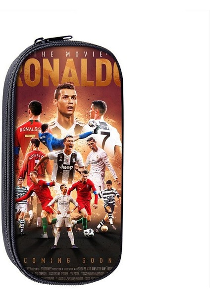 Yıldızı Ronaldo Periferik Çocuk Yaratıcı Basit Karikatür Kalem Çantası Öğrenci Kalem Çantası Aşınmaya Dayanıklı Büyük Kapasiteli Kırtasiye Çantası (Yurt Dışından)