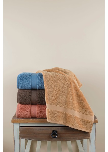 Luxe %100 Pamuk Yüz Havlusu Kiremit 50x90 indirimleri