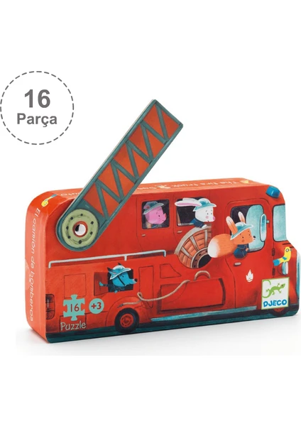 Dekoratif Puzzle 16 Parça - The Fire Truck