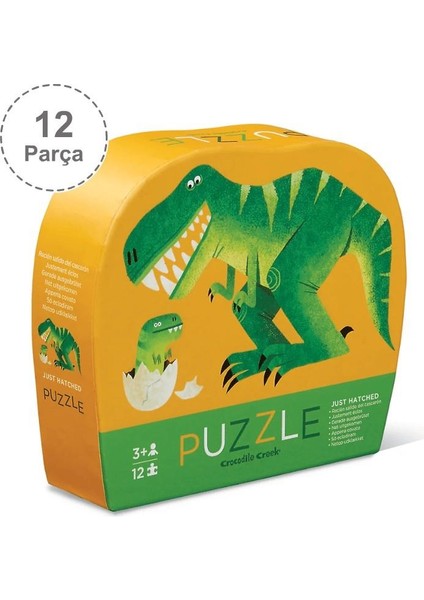 Crocodile Creek  Mini Puzzle - 12  Parça - Dinozor Ve Yavrusu