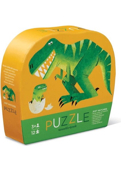 Crocodile Creek  Mini Puzzle - 12  Parça - Dinozor Ve Yavrusu