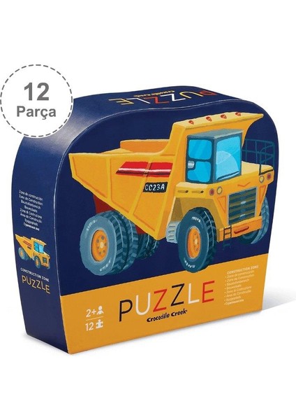 Crocodile Creek Mini Puzzle - 12 Parça - Construction Zone