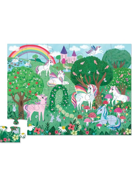 Crocodile Creek Dekoratif Puzzle - 36 Parça - Unicorn