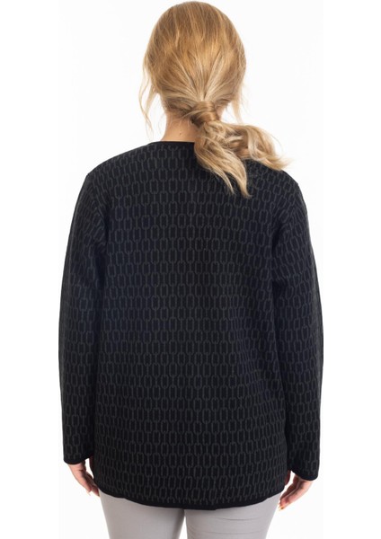 Yeni Sezon Kadın Triko Örgü Sıkı Dokuma Düğmeli Zincir Desenli Anne Kışlık Hırka 8086 modelleri