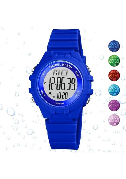 Çocuk Kol Saati 50 mt Suya Dayanıklı Alarmlı, Kronometreli, Renkli Işıklı DK-1716-5