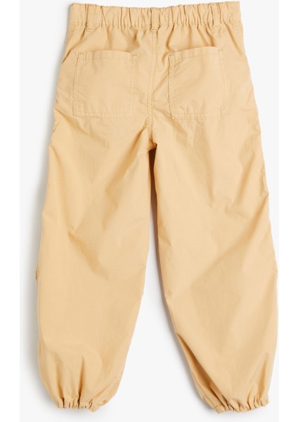 Paraşüt Kot Pantolon Pamuklu Beli Lastikli Cepli - Parachute Jean