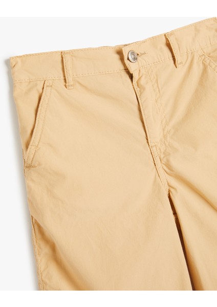Paraşüt Kot Pantolon Pamuklu Beli Lastikli Cepli - Parachute Jean