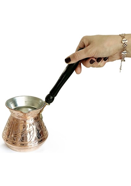 Anatolia Külhan Bakır Cezve Oyma Işçiliği 500 ml No:3