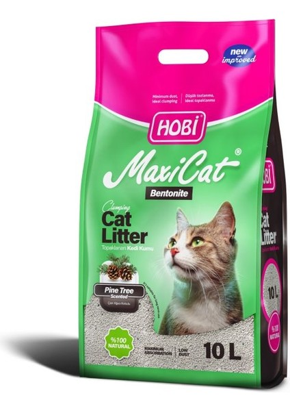 Maxicat Çam Kokulu Bentonit Kedi Kumu 10 Litre