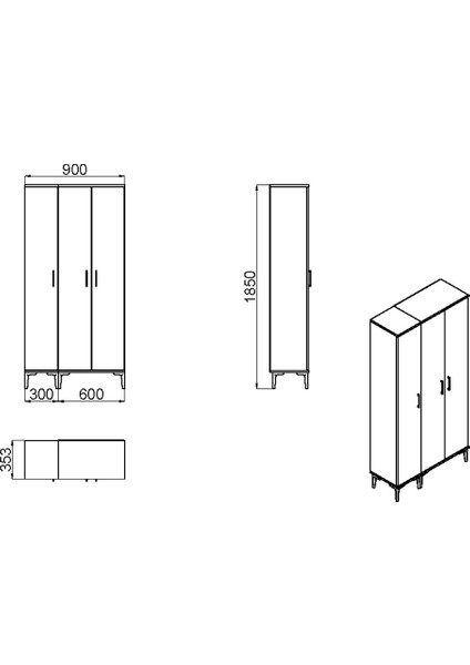 Alba-1-2 Portmanto Vestiyer Ayakkabılık ALB01 indirimleri