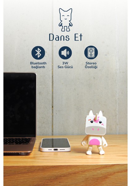 Dans Eden Hayvanlar Bluetooth Hoparlör - Unicorn
