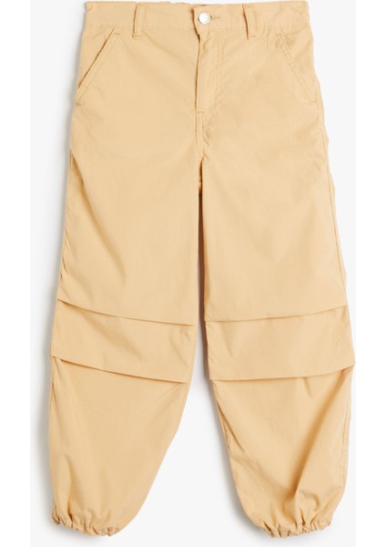 Paraşüt Kot Pantolon Pamuklu Beli Lastikli Cepli - Parachute Jean