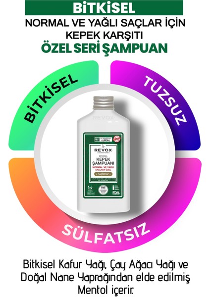 Bitkisel Kepek & Şampuan / Tuzsuz, Sülfatsız -Normal Ve Yağlı Saçlar Için