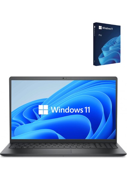 Vostro 3520 I7-1255U 32GB 512GB SSD 15.6" Fhd Taşınabilir Bilgisayar  +  Microsoft Windows 11 Pro 64 Bit Türkçe USB Kutu N1608PVNB3520_W32512GB