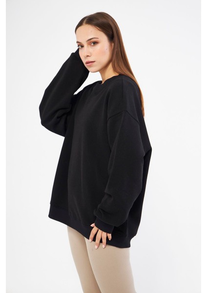 Siyah Kadın Oversize Basic Sweatshirt - Karmen fiyatları