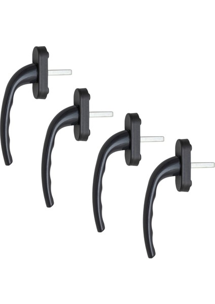 4 Adet Pencere Kolu Alüminyum Yerli Üretim Sağlam (Kaya-Pen Marka Star Model) (Koyukahve 8022(SİYAH))