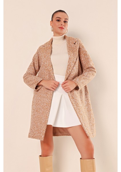 9082 Oversize Kaşe Kaban - M. Camel fırsatları