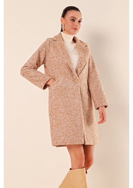 9082 Oversize Kaşe Kaban - M. Camel indirimleri