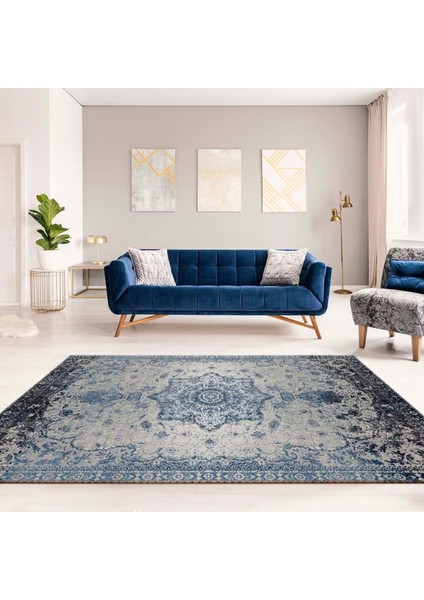Modern ve Klasik Dekoratif Baskı Makina Halısı, Oeko-Tex® | Standard 100, Yıkanabilir