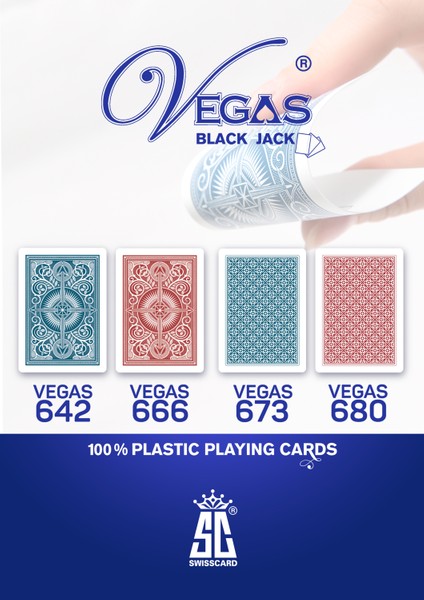 642 Plastik Oyun Kartı Kartı (Black Jack, 21, Var Var, Poker) Tek Deste