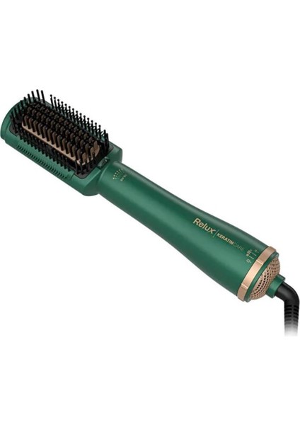 AS8500G Keratin Care Iyonik Üflemeli Saç Şekillendirici Tarak Yeşil