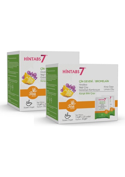 Astragalus Bromelain Karışık Bitki Çayı Ananas Özü Çin Geveni 2'li Set