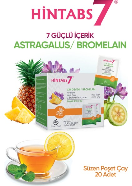 Astragalus Bromelain Karışık Bitki Çayı Ananas Özü Çin Geveni 2'li Set