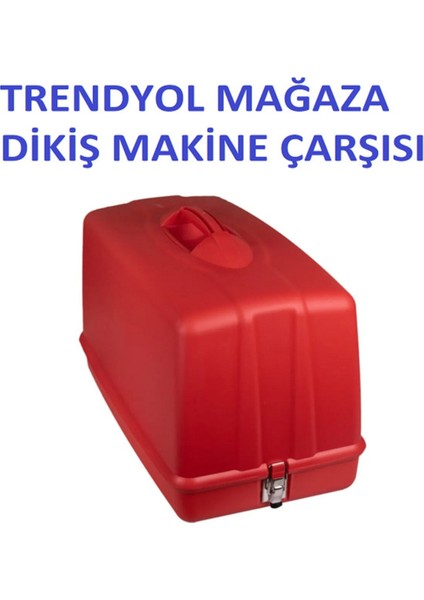 Dikiş Makine Çarşısı Yeni Tip Dikiş Makinelerine Uygun Taşıma Kabı ve Koruma Çantası (Kırmızı Renk)