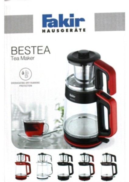 Bestea 1900 W Cam Çay Makinesi Violet Siyah