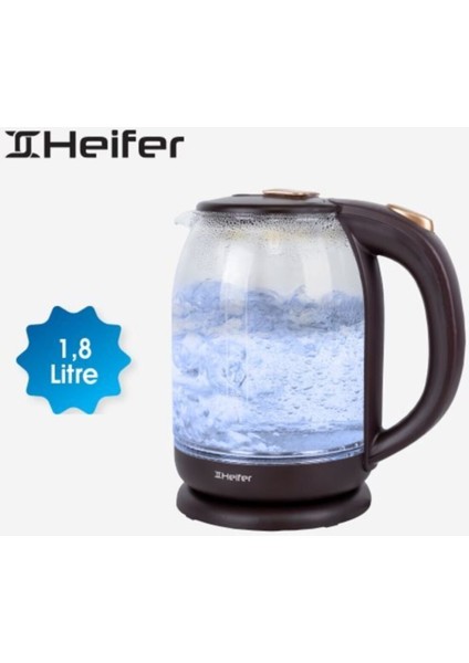 LED Işıklı Cam Kettle Renk Değiştiren Su Isıtıcısı