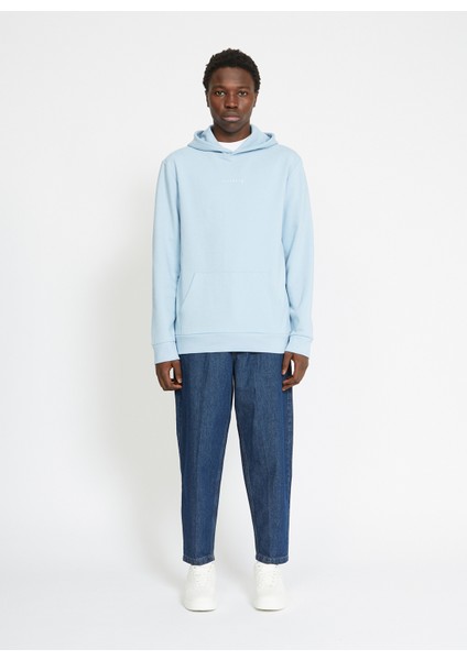 Kapüşon Yaka Mavi Erkek Sweatshirt UMA23023FE