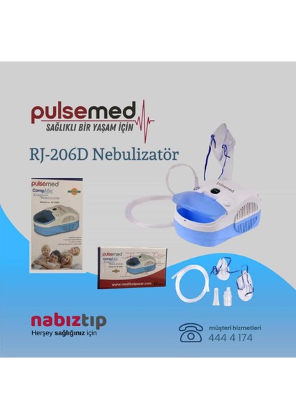 Comp Mist Kompresörlü Nebulizatör RJ-206D