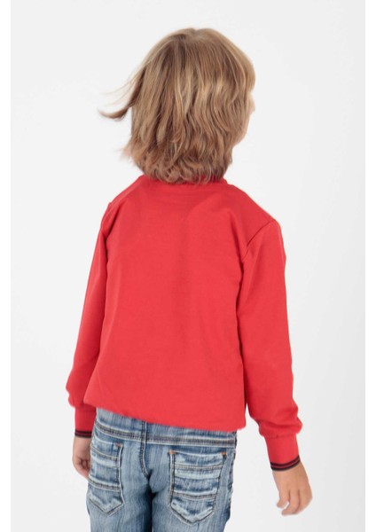 Kids Erkek Cool Baskılı Sweatshirt Uzun Kollu Sweatshirt Pamuklu AK222402