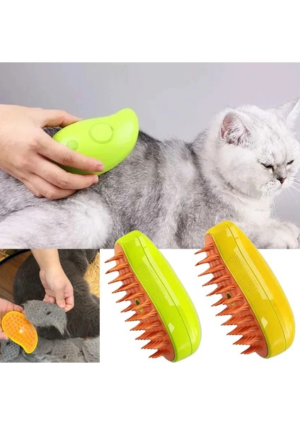 Perfect Choice Kedi ve Köpek Bakım Tarağı Elektrikli Sprey Su Spreyi Yumuşak Silikon Epilasyon Fırçası Yavru Pet Banyo Fırçası Bakım Malzemeleri (Yurt Dışından)