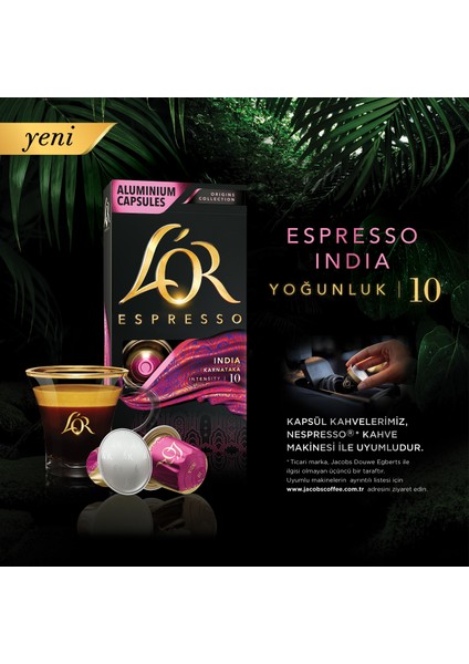 Espresso Origin India 3'lü Fırsat Paketi 30 Kapsül