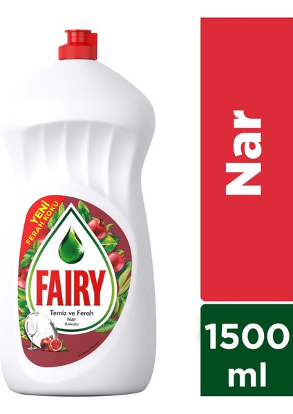 Temiz & Ferah Sıvı Bulaşık Deterjanı 1500 ml Nar Kokulu