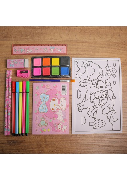 Kawai Sanrio Kırtasiye Seti Boyama