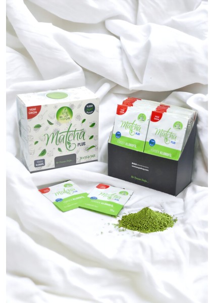 Matcha Plus Yüksek Kalite Saf Matcha Çayı (30 x 1.5Gr)